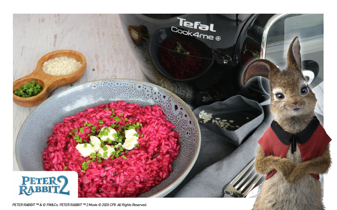 Flopsy's Beetroot Risotto with Mascarpone Cheese