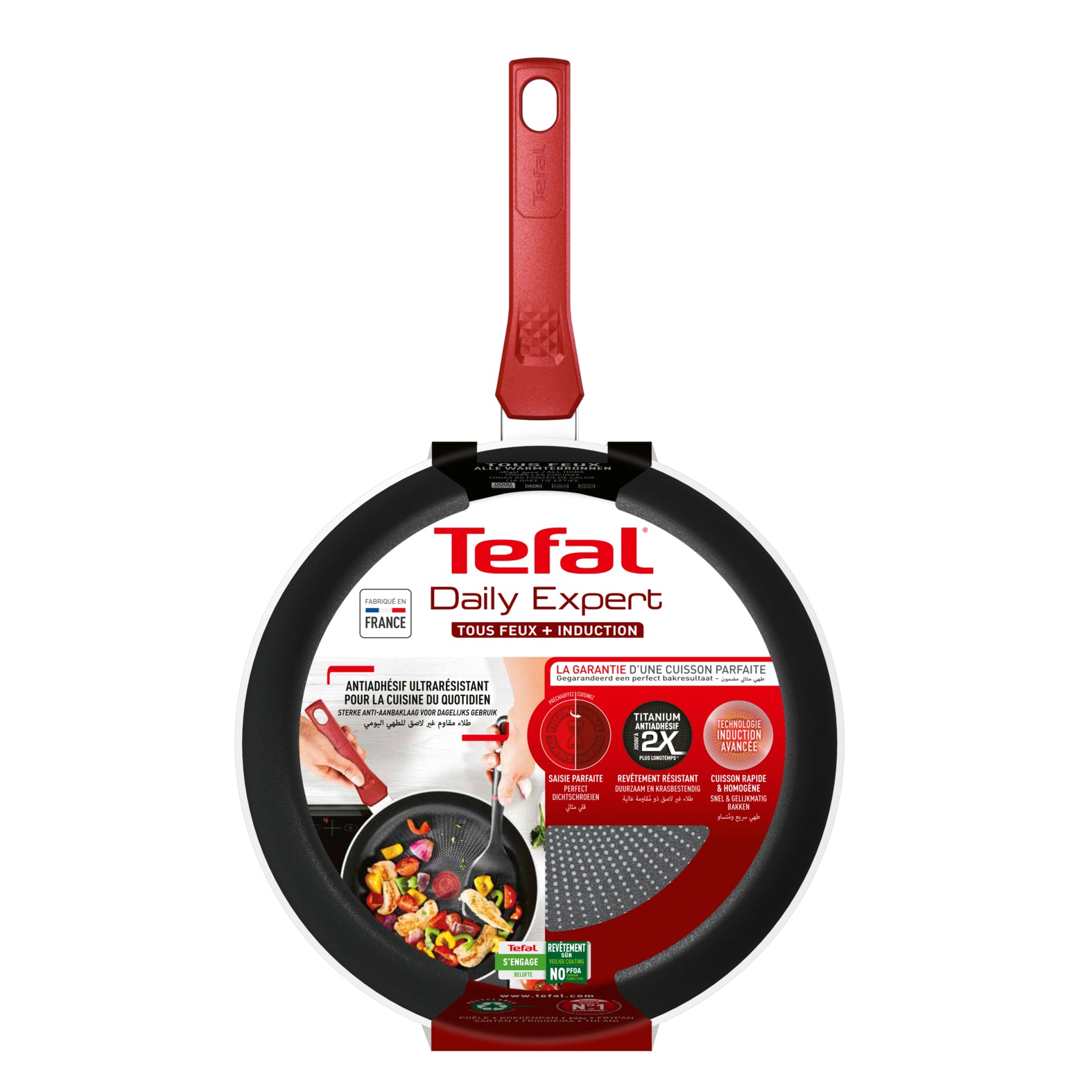 Tefal Daily Expert Red Induction Non-Stick Frypan 28cm
