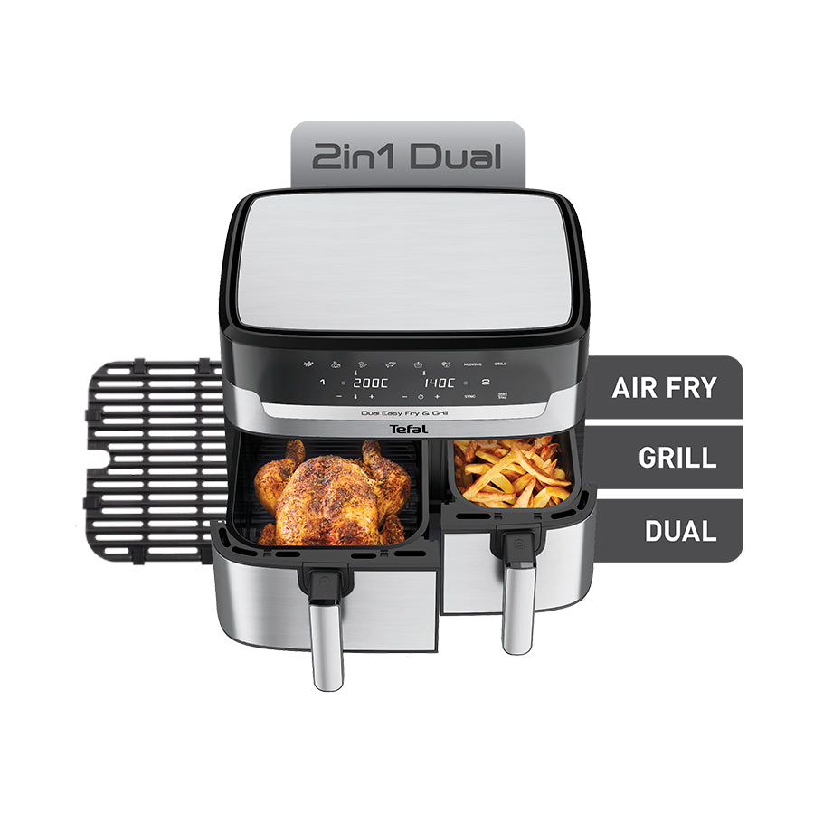 Tefal Dual Easy Fry & Grill Deluxe XXL Air Fryer EY905C