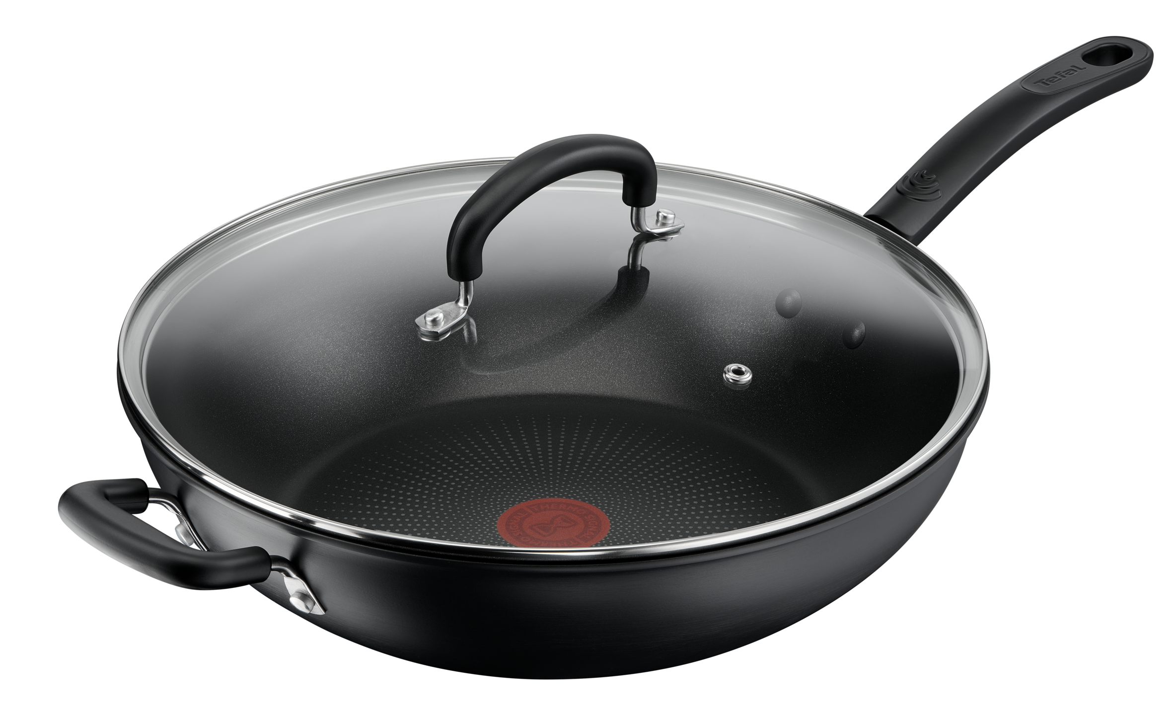 Tefal Specialty Hard Anodised Non-Stick Wok 32cm + Lid