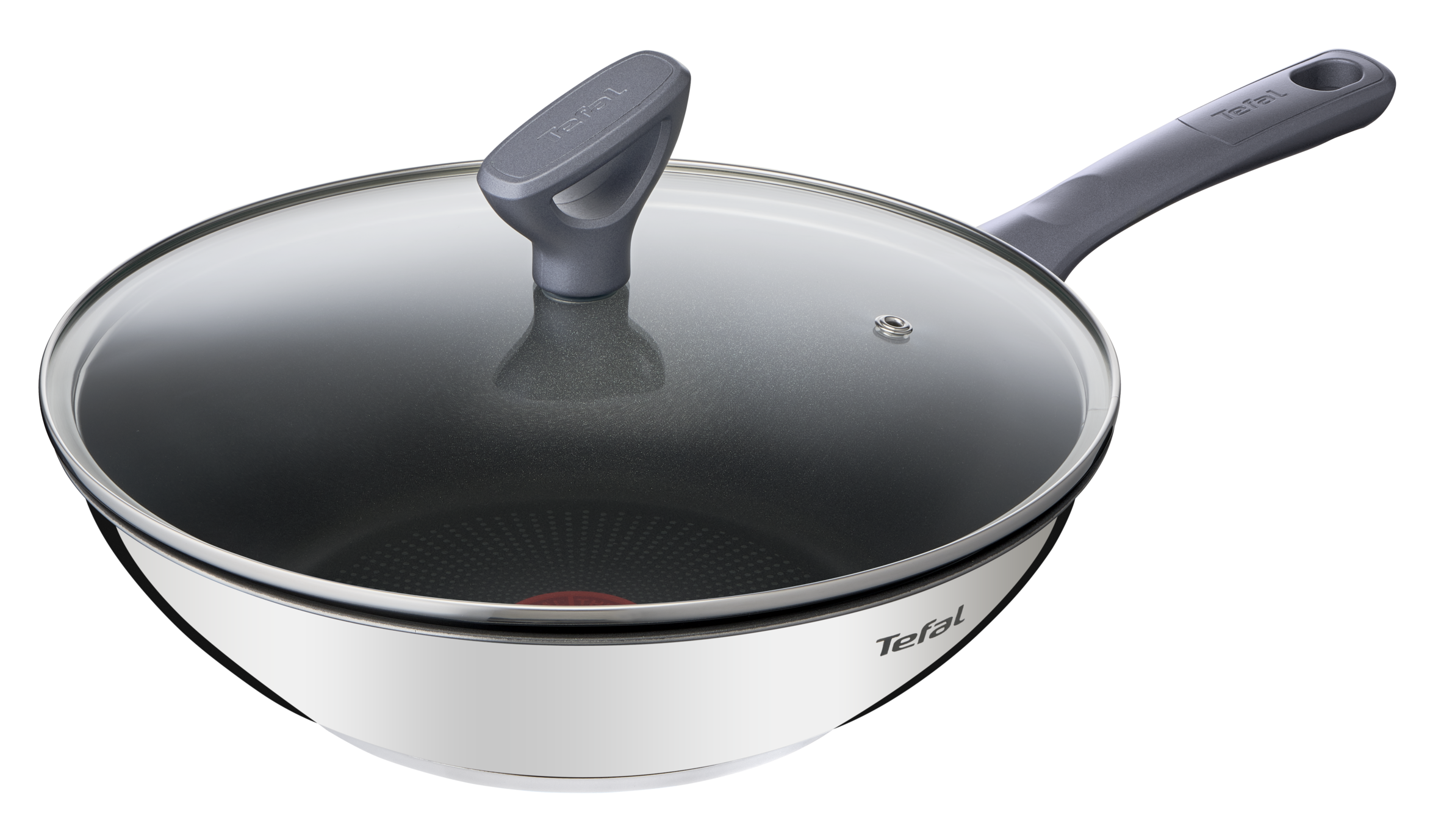 Tefal Daily Cook Stainless Steel Induction Wok 28cm + lid