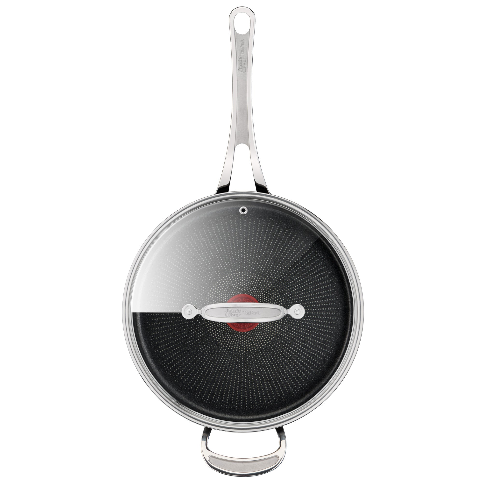 Jamie Oliver by Tefal Cooks Classic Non-Stick Induction Hard Anodised Sautepan + Lid 26cm